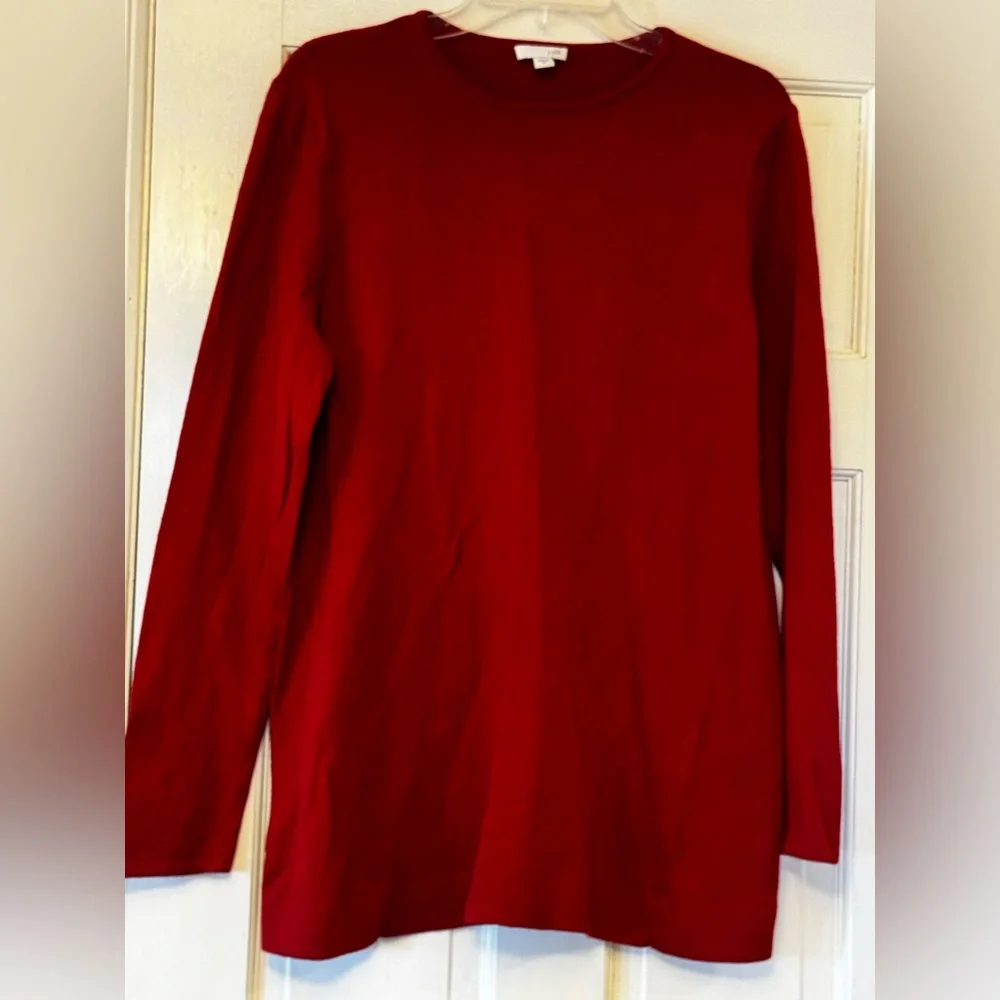 J. Jill Vibrant Red Crew Neck Sweater‎
